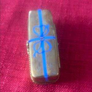 Limoges Gold and Blue Trinket Box